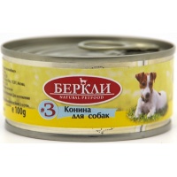 Беркли консервы для собак №3 Конина, 100 г